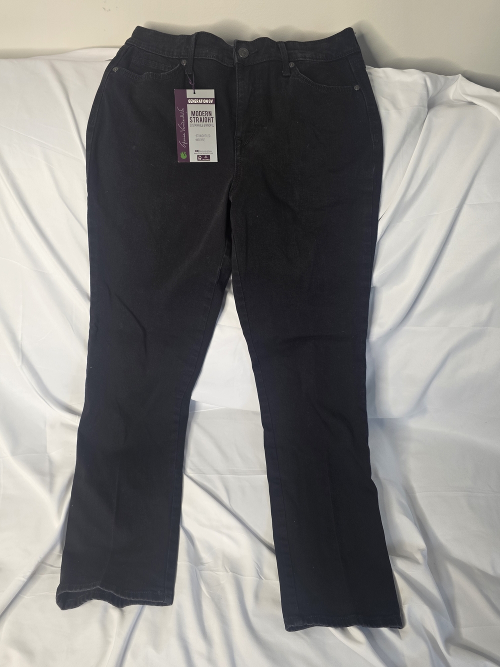 Gloria Vanderbilt Modern Straight Jeans - Black